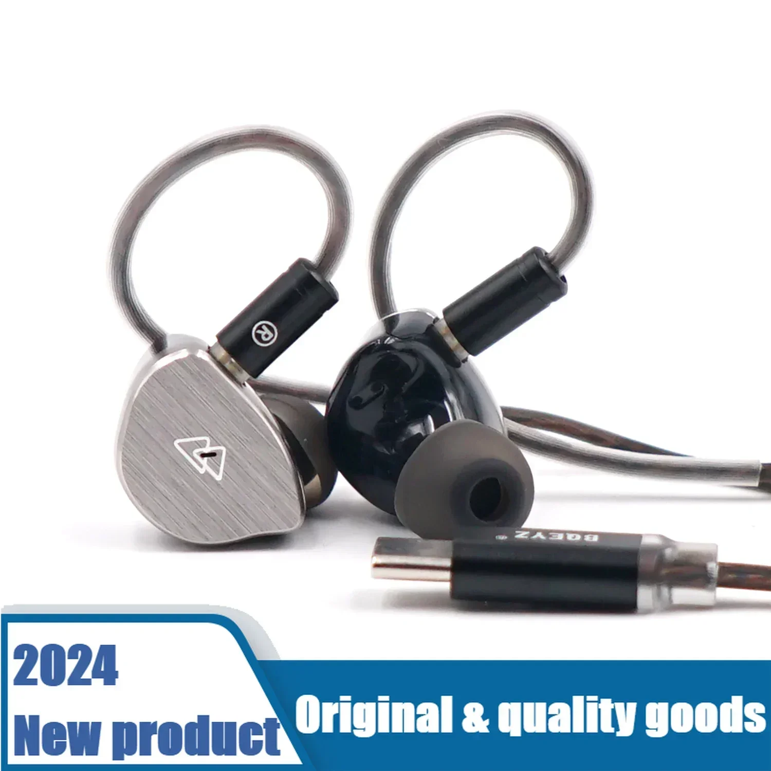 BQEYZ BQ10 Earphone 12mm Dynamic Driver in-Ear HiFi IEM Wired Gaming Earbuds 0.78mm 2Pin Detachable Silver-plated OFC Cable