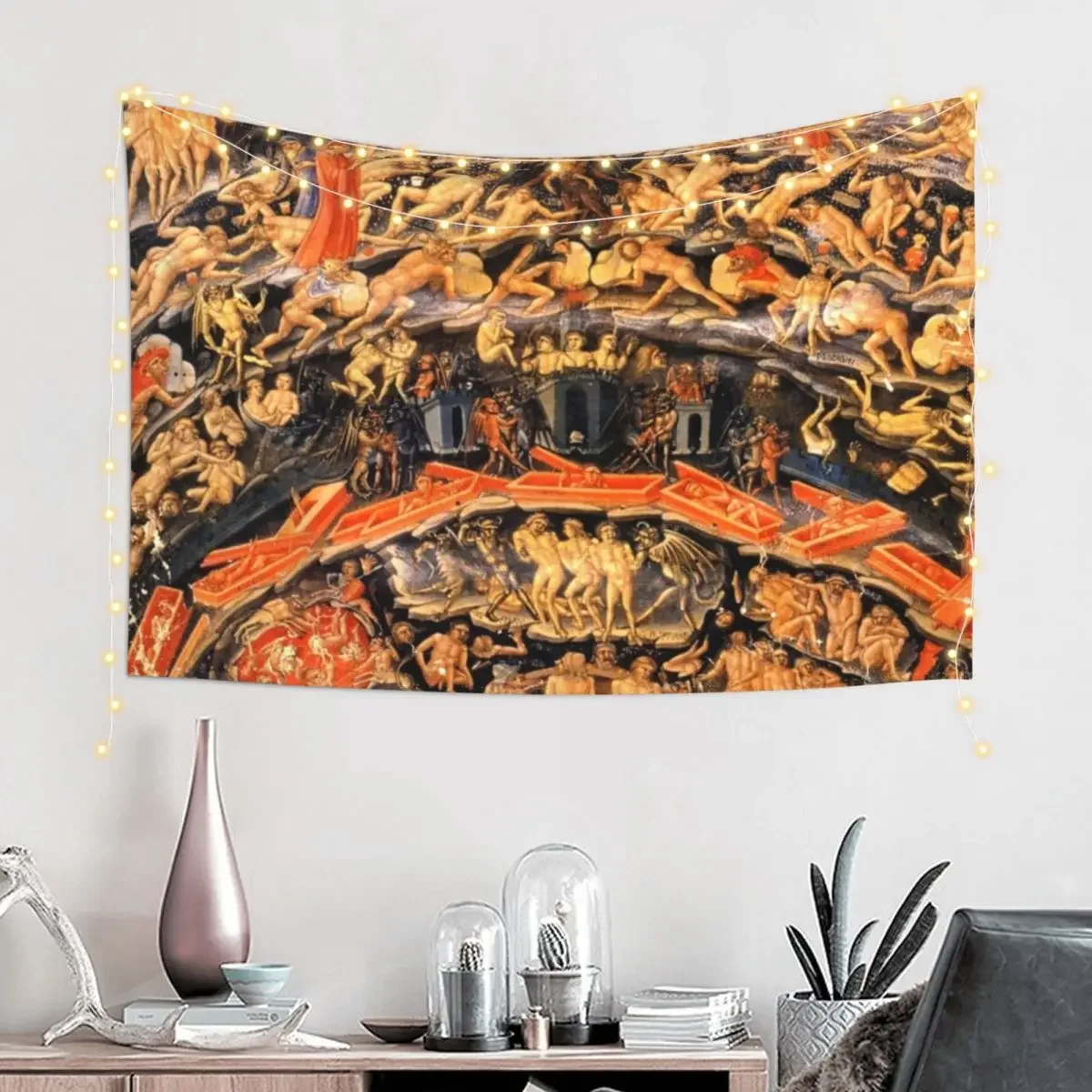 HD Inferno, from the Divine Comedy, by Bartolomeo di Fruosino HIGH DEFINITION Tapestry Wall Carpet Room Design Tapestry