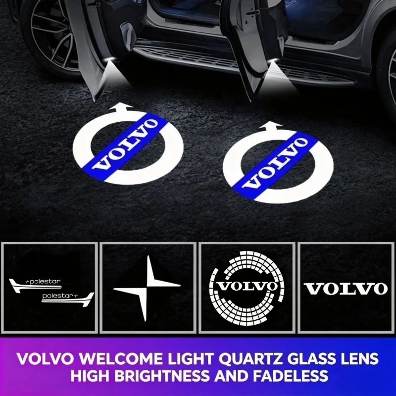 

2PCS Car Door Emblem LED Light Welcome Logo Lamp Wireless Laser Projector for Volvo S40 V40 V90 S90 XS40 XC60 S60 XC70 XC90 XC40