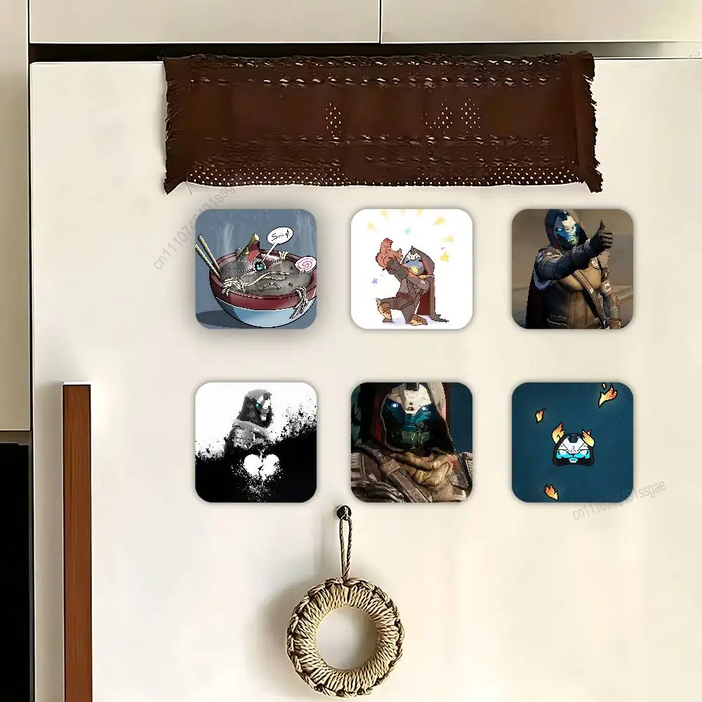 Cayde 6 Witness D-Destiny-2 Aimants décoratifs carrés pour réfrigérateur, maison, cuisine, bureau, tableau blanc et casier