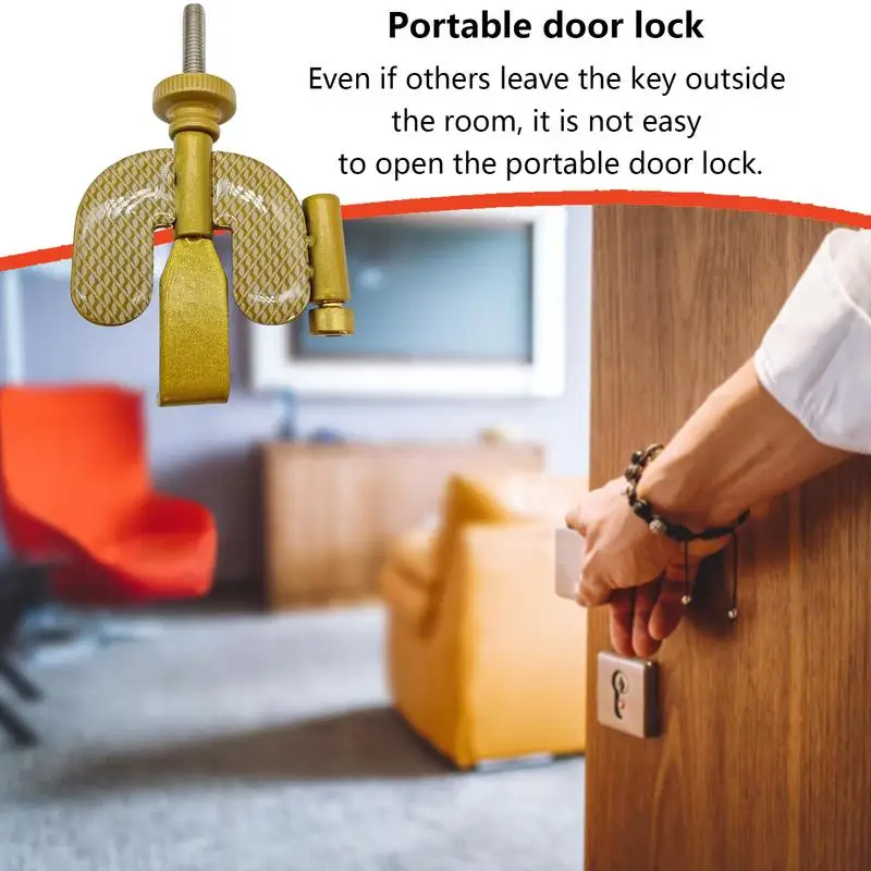 Portable Door Lock Anti-theft Security Door Locker Hotel Door Lock For Additional Safety Security Devices For Home Hotel School