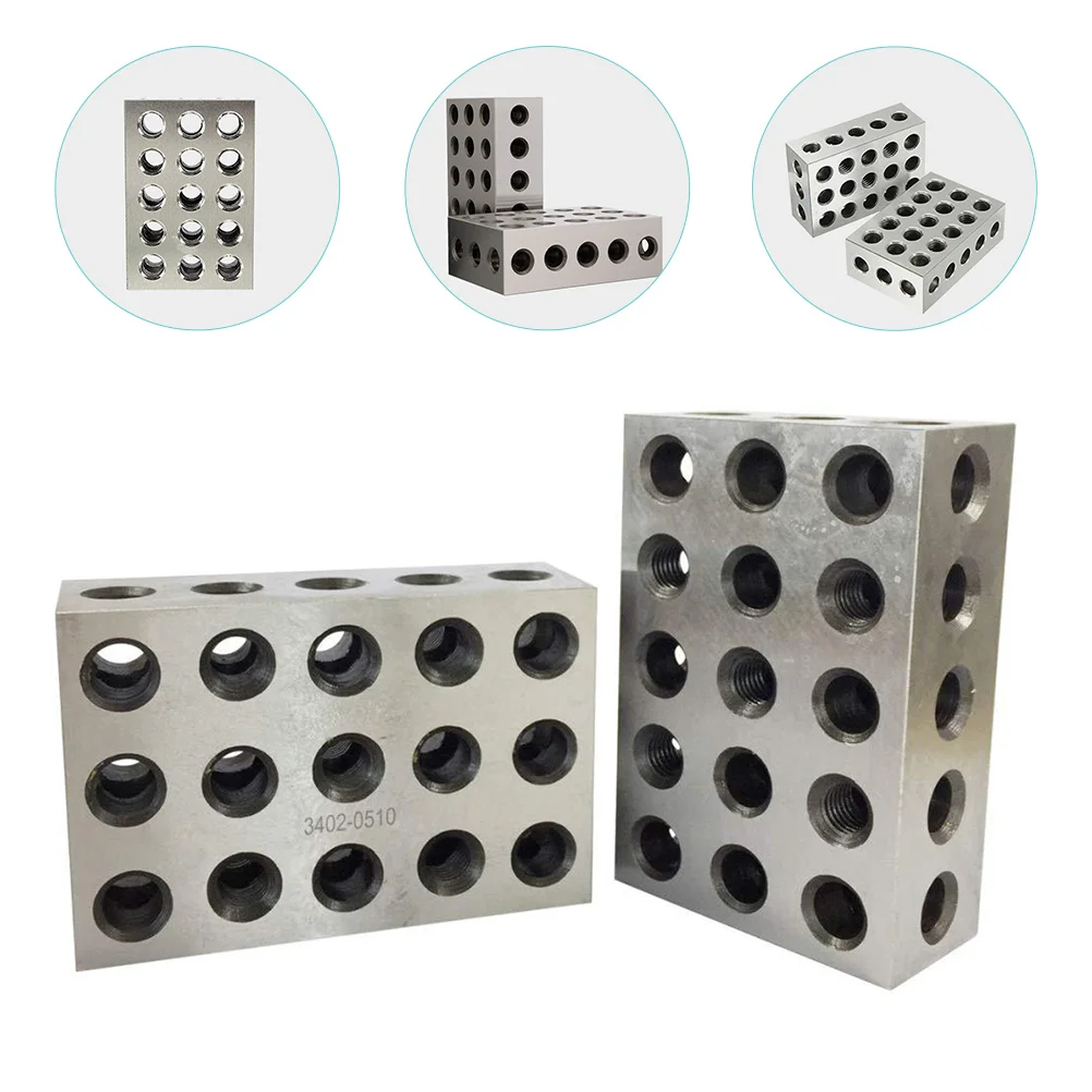 2 Pcs Parallel Spacer Precision Steel Block 1 3 Vise Contours Harden Blocks Tools for Mechanics