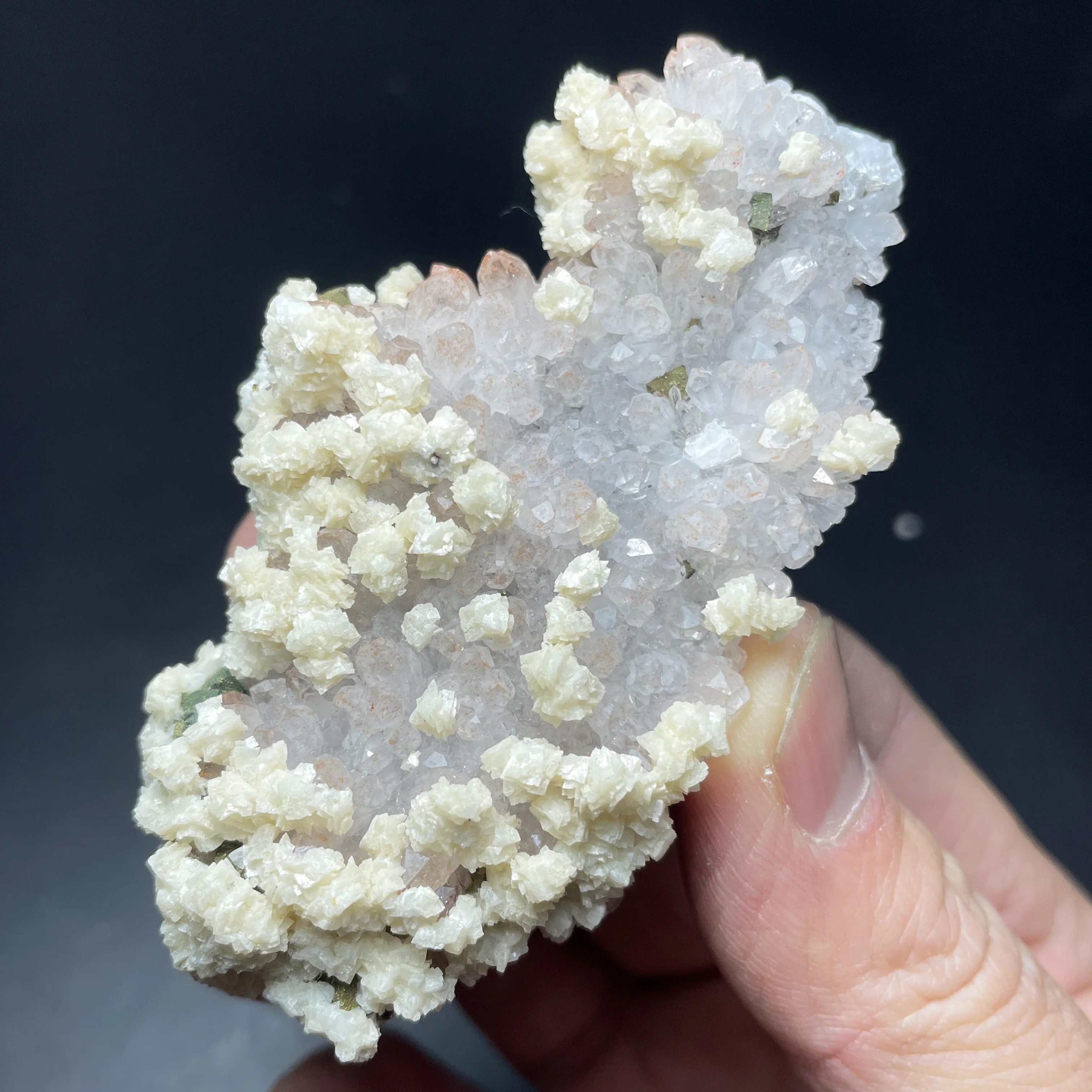 Natural Red Crystal Quartz Cluster With Dolomite Stone Chalcopyrite Symbiosis Mineral Specimen Healing Stone Home Decor