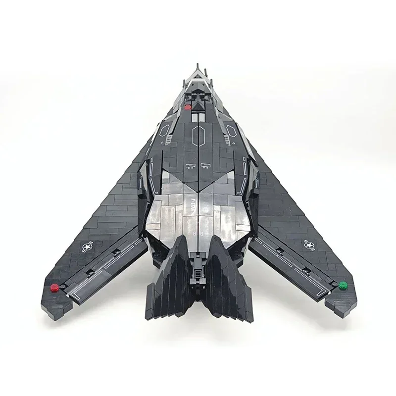 Décennie s de Construction d'Avion d'Attaque de Nighthawk de F-117A Technique, Jouets de Briques de html Furtif Militaire, Cadeau d'Anniversaire pour Enfant, 1375 Pièces