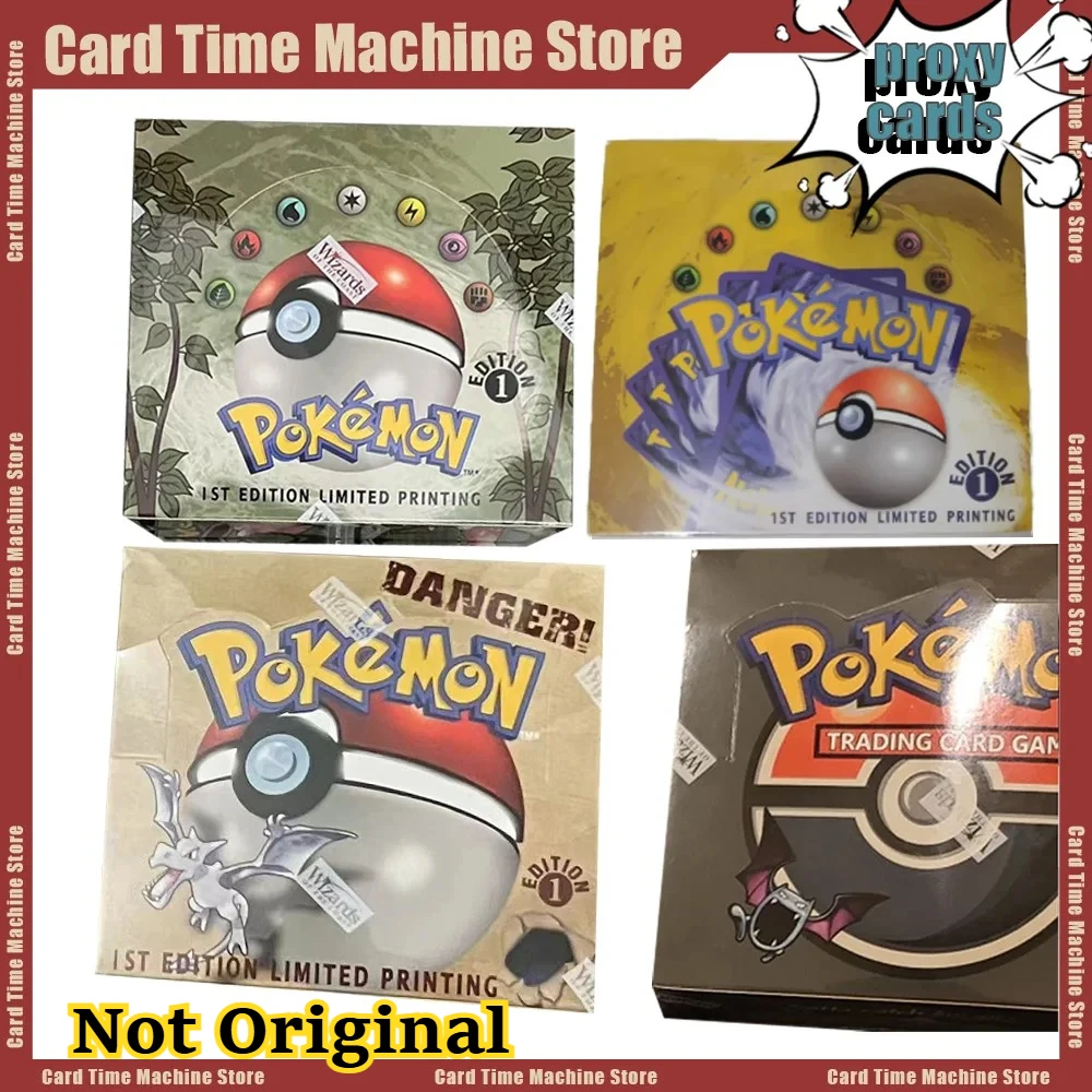 

Pokémon Foil 33 Packs 1ST Edition Classic Base Set Proxy Cards PKM Games Board Games Whole Set Card Collection Toys Gift
