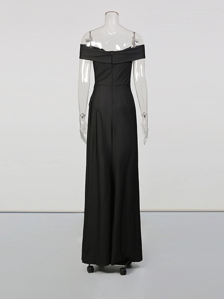 CHICEVER Solide Verstärktes Falten Intellektuelles Kleid Weibliche Slash Neck Ärmel Abnehmen Elegante Luxus frauen Kleider Mode Neue