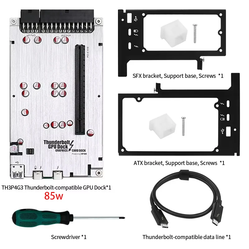TH3P4G3 GPU Dock Graphics Card USB3.0 Extension Dock Thunderbolt-compatible Thunder 3/4 PD 85W 40Gbps With ATX / SFX Bracket