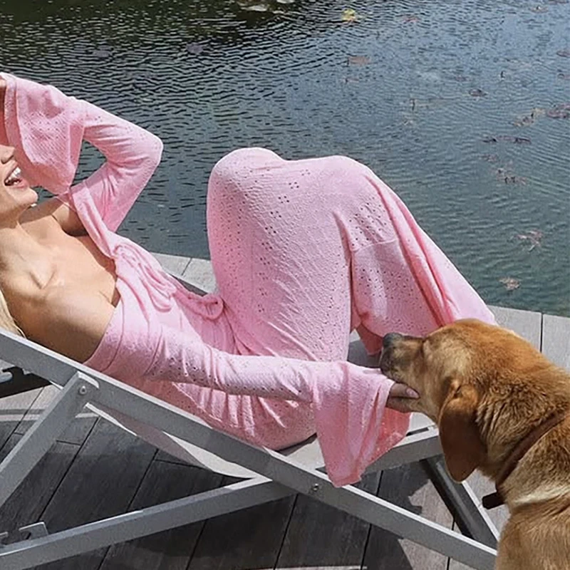 BKLD Abiti lunghi sexy con spalline a maniche lunghe svasate Donna Autunno Rosa Slash Neck Off-spalla Aderente Vacanza Dolce Abiti da festa