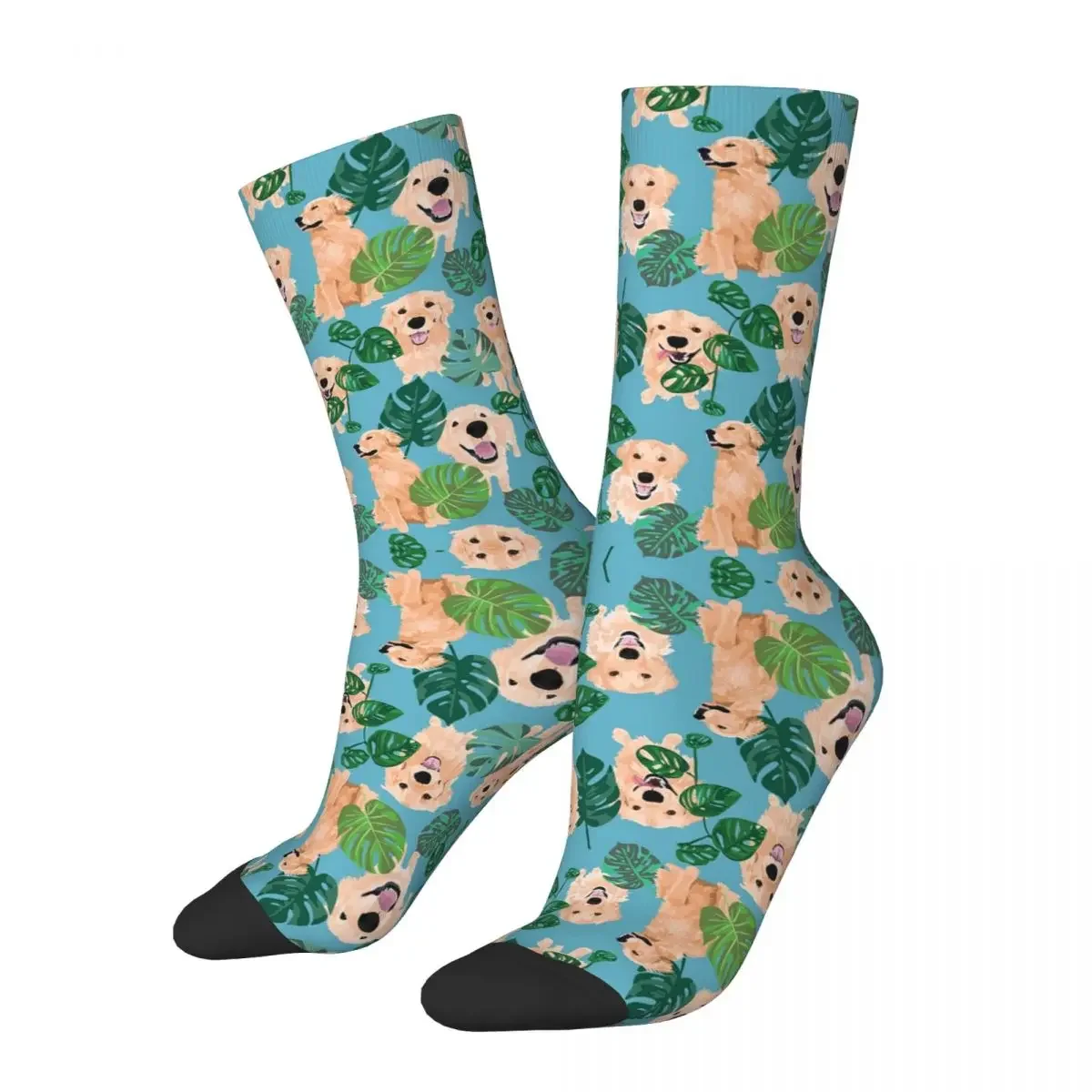 

Golden Retrievers Tropical Socks Harajuku High Quality Stockings All Season Long Socks Accessories Man Woman Birthday Present