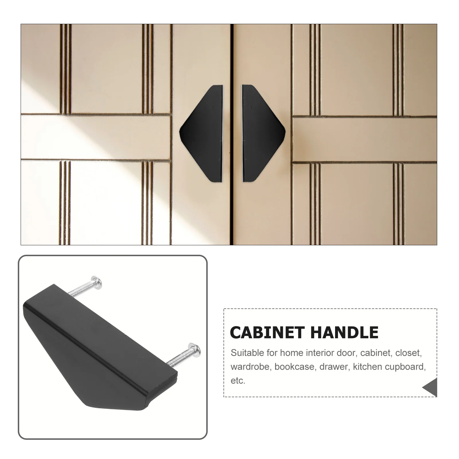 

Cabinet Dresser Drawer Knobs Hardware Handle Triangular Shoebox Farmhouse Pulls