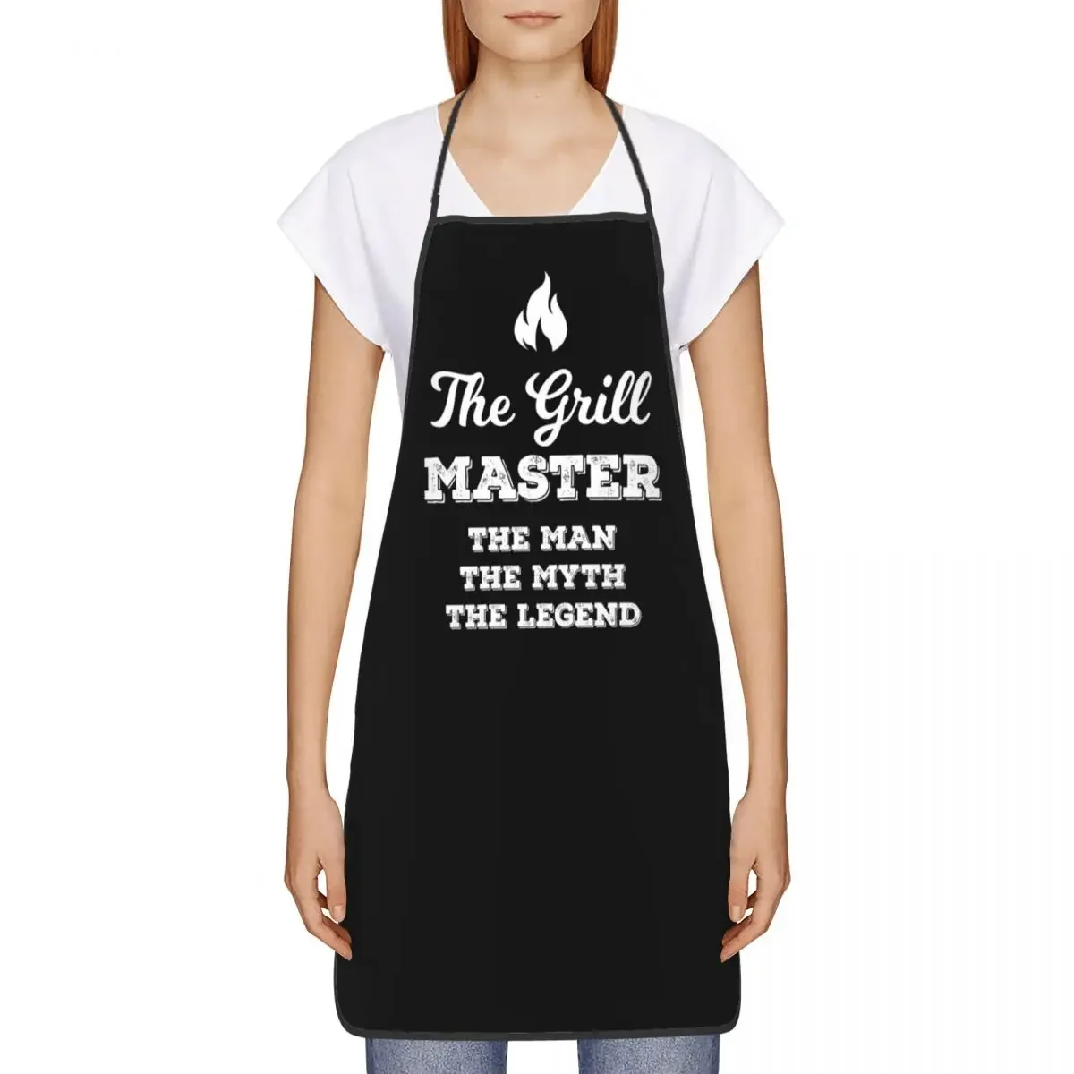 The Man Myth Legend Grill Master Apron for Women Men Unisex Bib Funny BBQ Gift Cooking Kitchen Tablier Cuisine Chef Baking