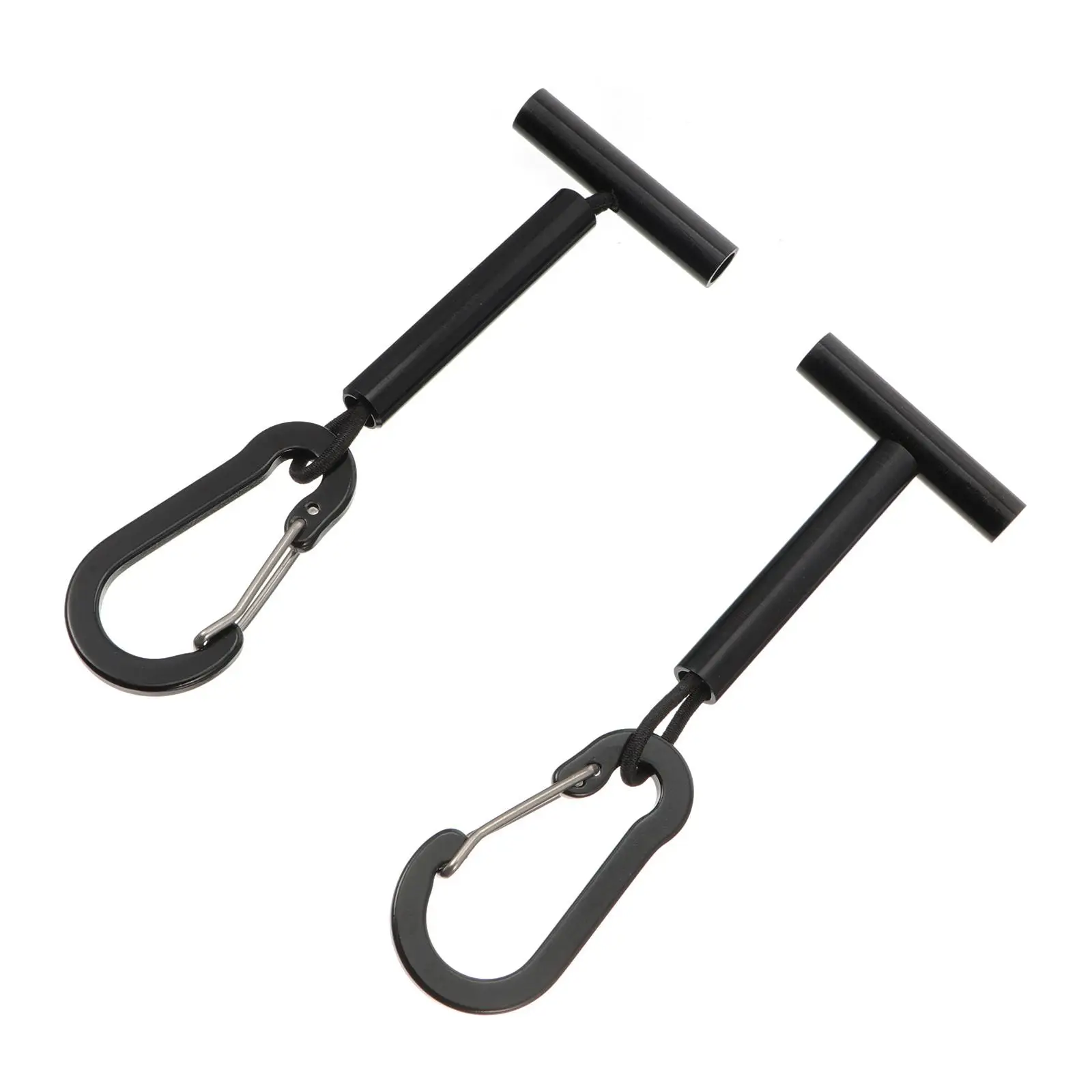 

2Pcs Black Portable Tippet Line Holder Fishing Tool With Elastic Loop For Bag Spools Storage Light Aluminum Corrosion Resistant