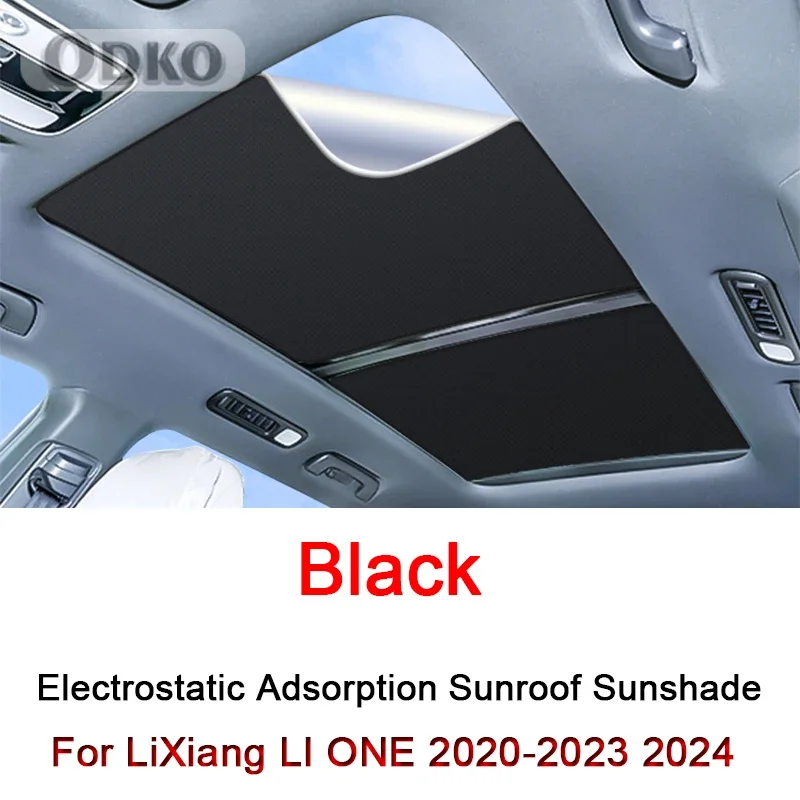 Car Electrostatic Adsorption Sunroof Sunshade For LiXiang LI ONE 2020-2023 2024 Heat Insulation Skylight Sticker Auto Accessory