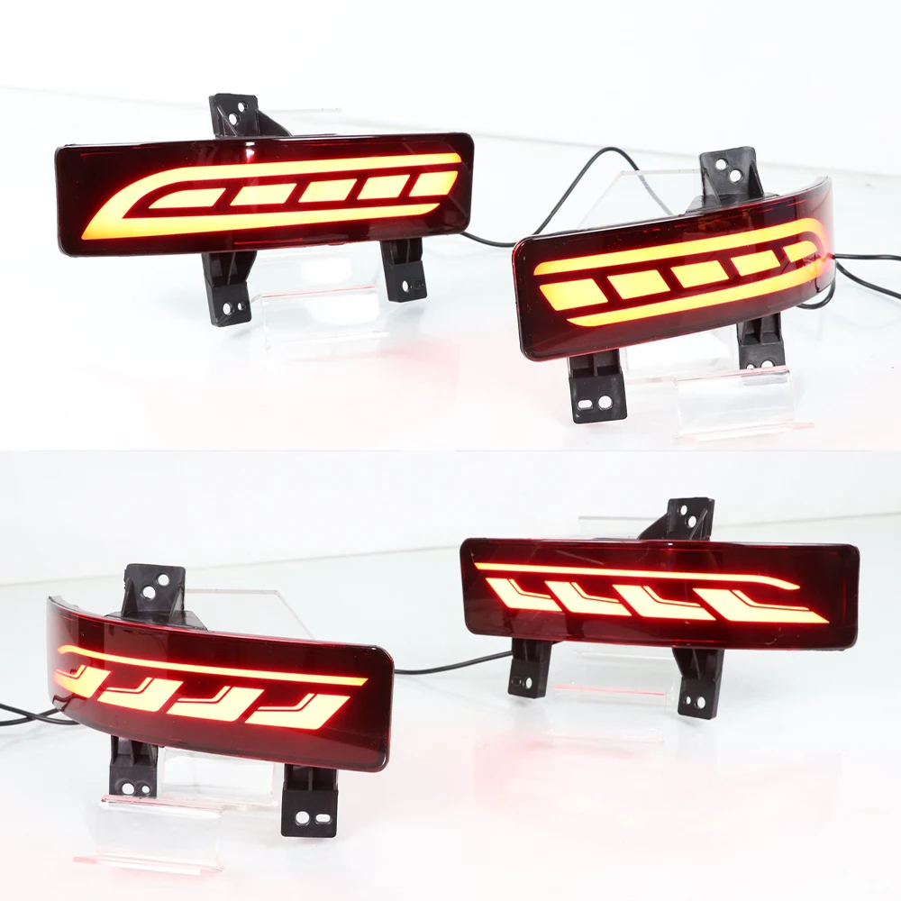 1 Pair LED Rear Fog Lamp Car LED Bumper Light Brake Light Turn Signal Reflector 3-in-1 Functions For Honda C-RV CRV 2020 2021