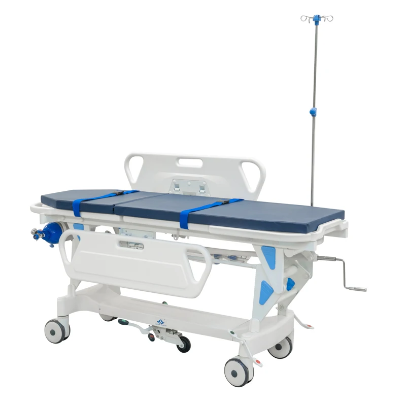 MN-SD001 Manual Patient Trolleys Medical Folding Adjus Ambulan Patient Transfer