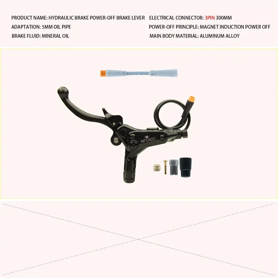 NFOX B015 Parkplatz Hydraulische Abschaltung Öl Bremshebel Elektroroller E-Bike Generation Fahren Bafang Griff Reparatur Dreirad