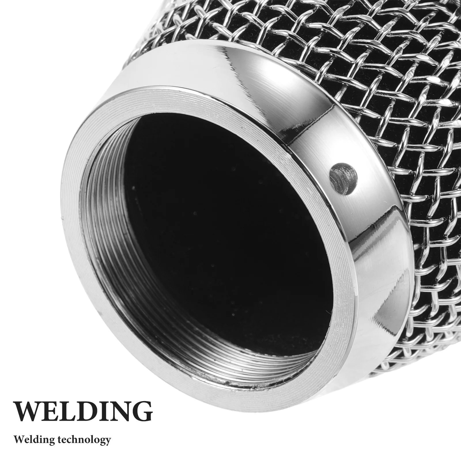 Mikrofon Metalowa Osłona Główki Wymienna Kratka Mała Wytrzymała Solidna Siatka Główki Mikrofonu do Nagrywania Koncertowego, KTV, Studia