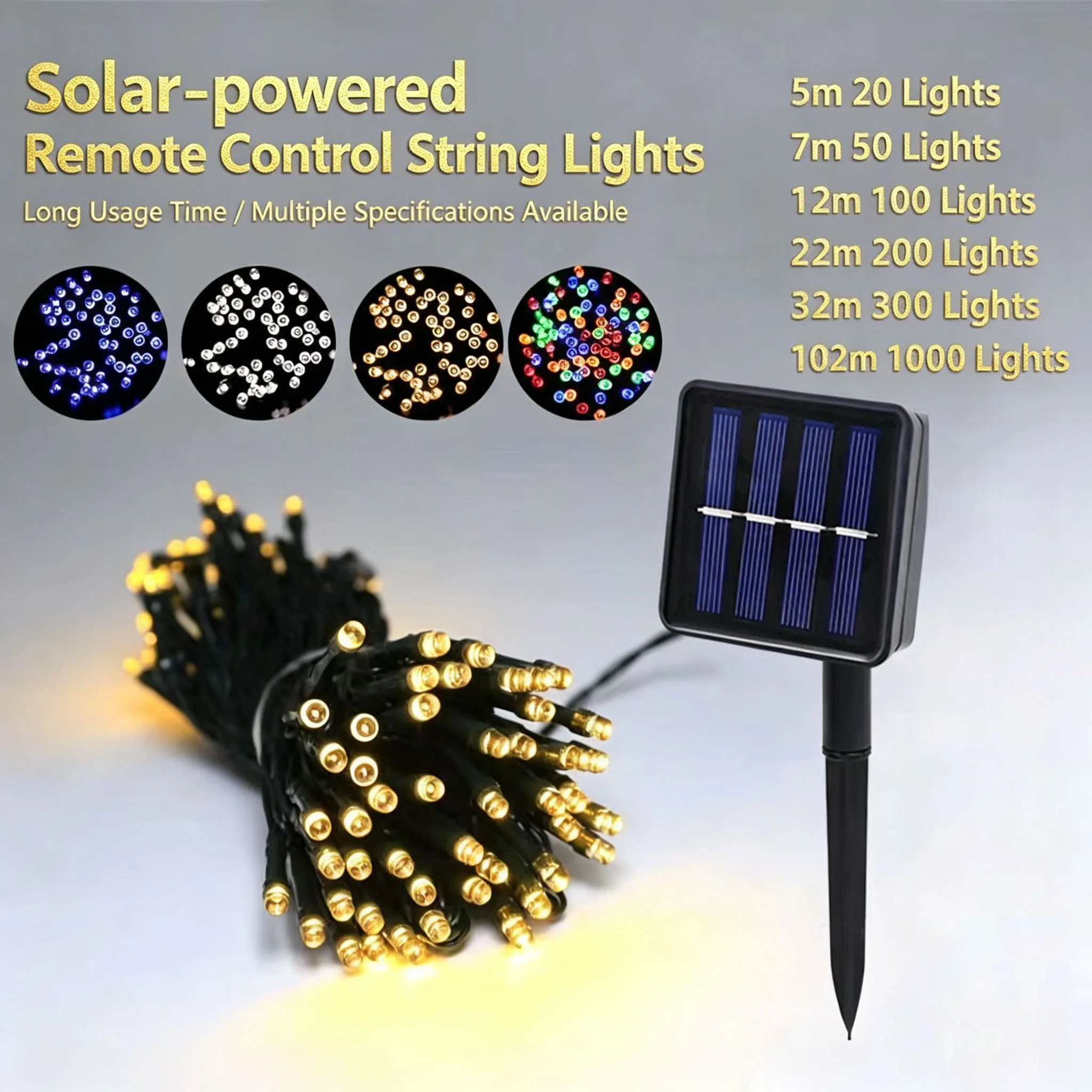 LED Solar String Lights star-Shaped Lights Christmas Holiday Garden Decorations Outdoor Waterproof Flashing Lights