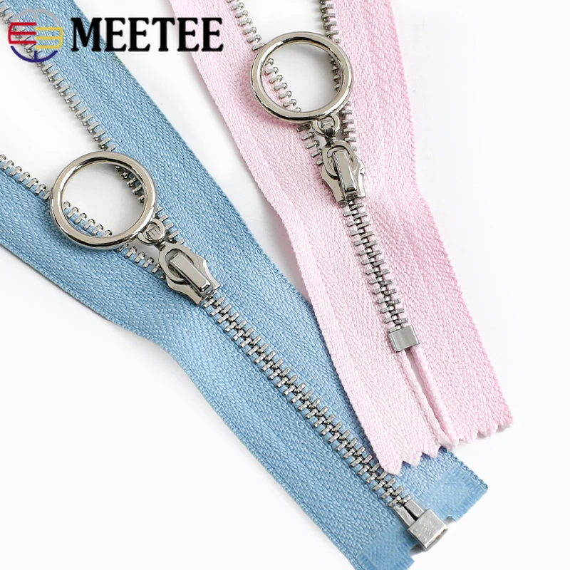 

3Pcs 3# Sewing Metal Zippers Clothes Close-End/Open-End Zipper Purse Bags Closure Zips Reapir Kit DIY Accessories for Handbags
