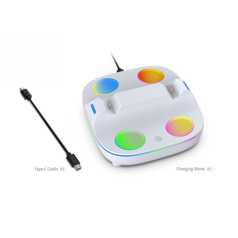 Док-станция для зарядного устройства с двойным контроллером, держатель для зарядки, светодиодный дисплей и функция быстрой для