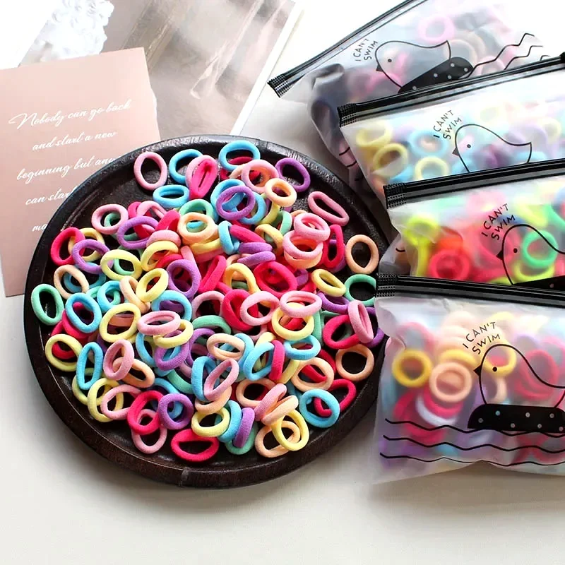 100Pcs Kids Elastic Hair Bands for Girls
