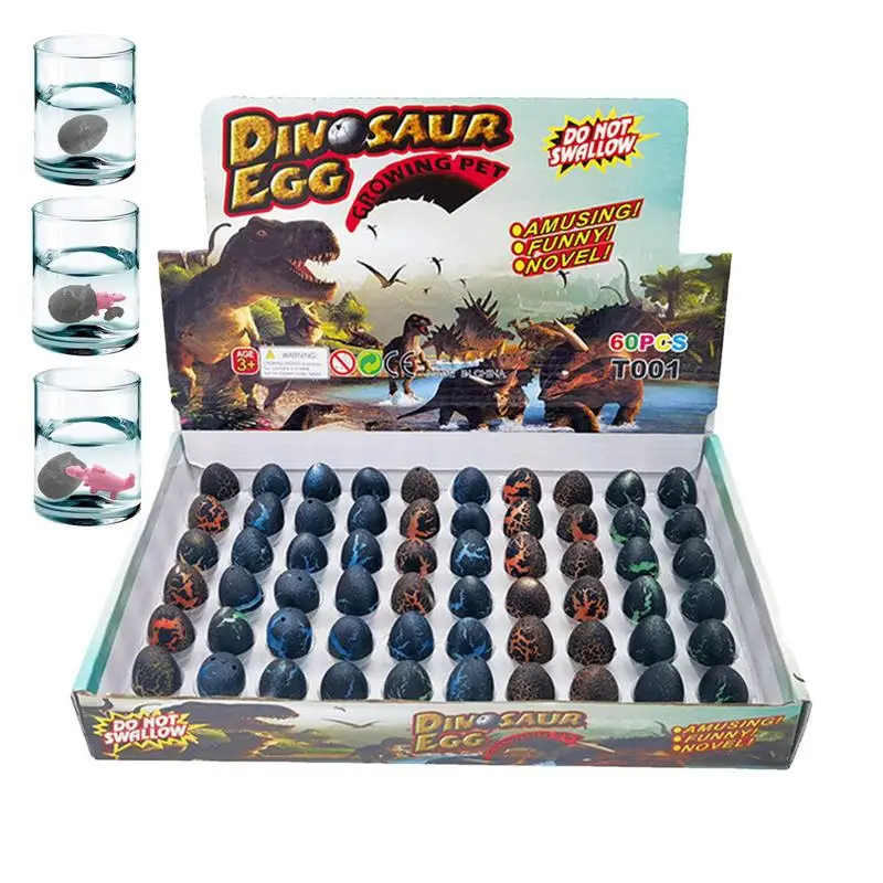 Dinosaur Eggs 60pcs Mini Dinosaur Crack Eggs Easter Dino Eggs Unique Growing Toy Dinosaur Eggs That Hatch In Water For Kids