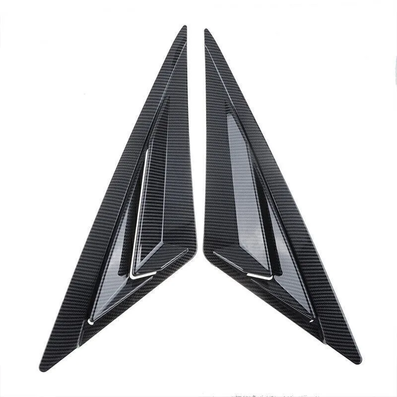 

For Hyundai Elantra 2021 2022 4-Door Sedan 2x Carbon Fiber Car Window Louvers Rear Vent Cover Trim