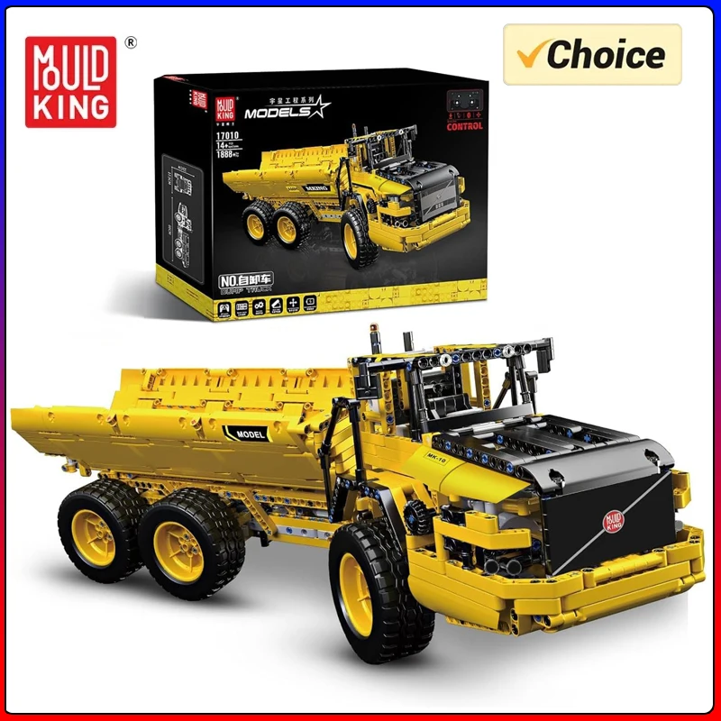 

Mould King 17010 Technical Car Toys The APP&RC Motorized MOC-8002 RC Dump Truck Model Building Blocks Kids Christmas Gifts