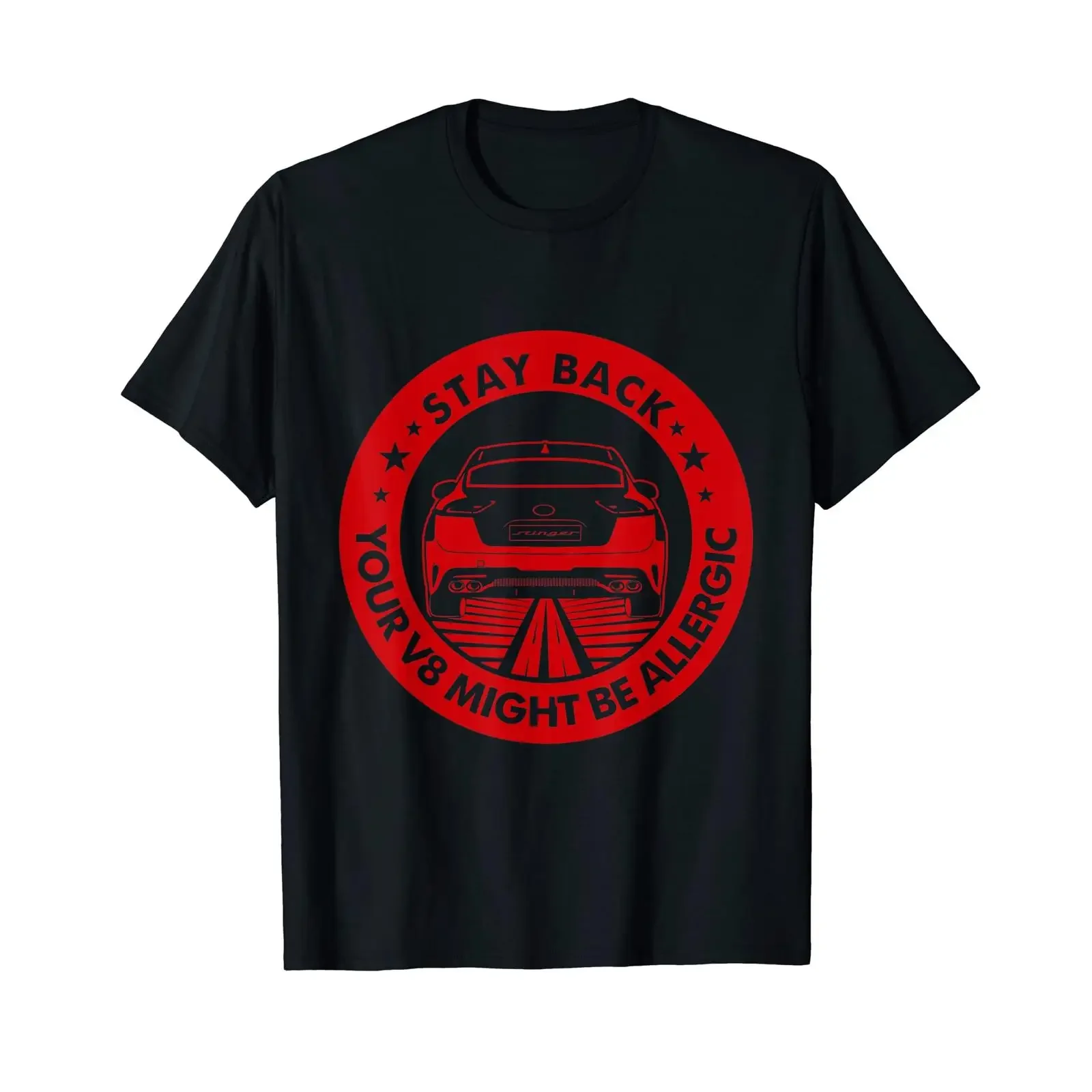 Stay Back Your V8 May Be Allergic T Shirt black vintage Washed Top For Everyday Wear designer clothes Breathable Stretched
