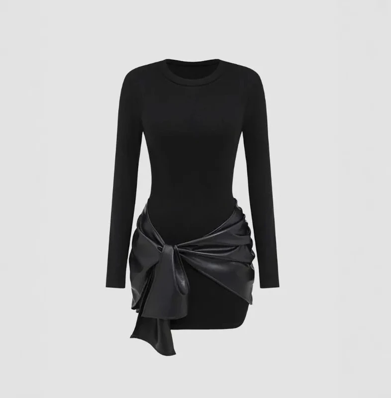 

Женское мини-платье с длинным рукавом и пряжкой спереди, круглый вырез, женское платье в традиционном китайском стиле