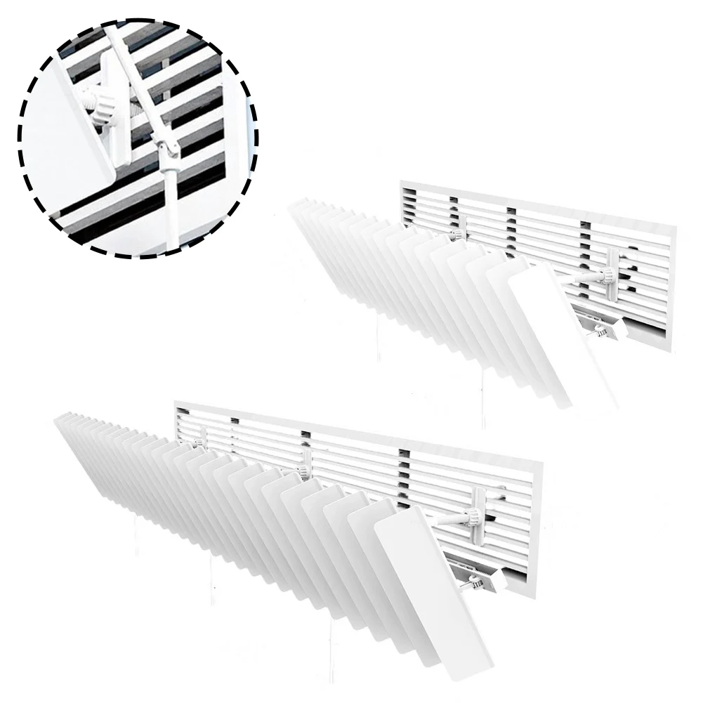 Adjustable 31-47inches Vent Deflector For AC Ceiling Vent With 270° Rotation Air Diverter & Anti-Condensation Integrated Filter