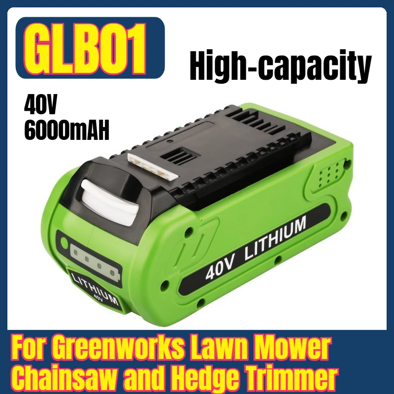 

For Greenworks 40V 6Ah Lawn Mower Chainsaw and Hedge Trimmer with High-capacity Lithium Battery
