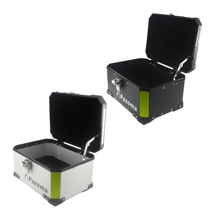 

45L Aluminum Top Case Tail Box Black Luggage Pannier For Motorcycle