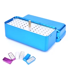 Estuche esterilizador de Autoclave, caja de soporte de limas Endo de aluminio Dental, 72 agujeros, 1 unidad