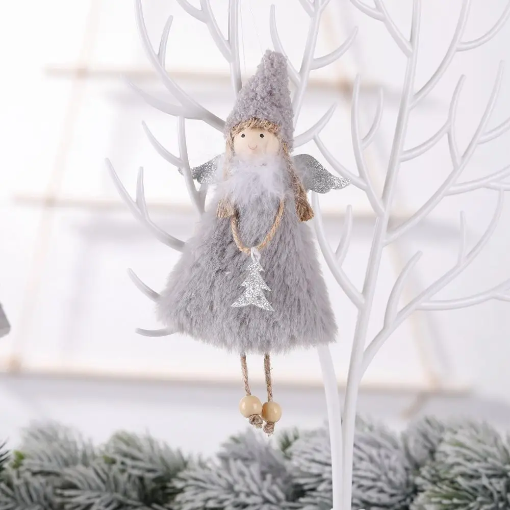 Multiple Styles Cute Xmas Tree Hanging Ornaments Angel Angel Pendant Fashionable Gauze Skirt Angel Merry Christmas