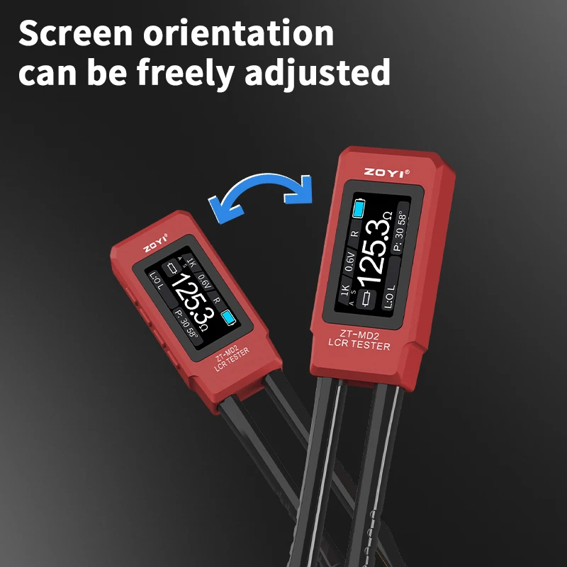 ZOYI ZT-MD2 Auto RLC/ESR Tester SMD Tweezer Multimeter, Capacitance & Resistance Meter, for Electronic Component Testing