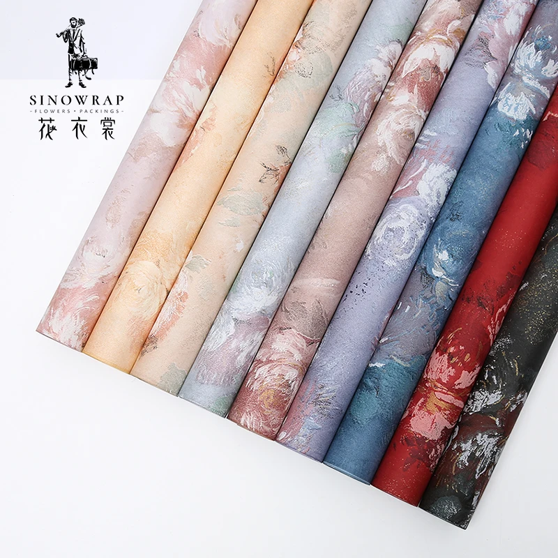 

Sinowrap Waterproof Flower Wrapping Paper New Arrival Classic Light Flower Wrapping for Florist Supplies Bouquet Wrapper Papel