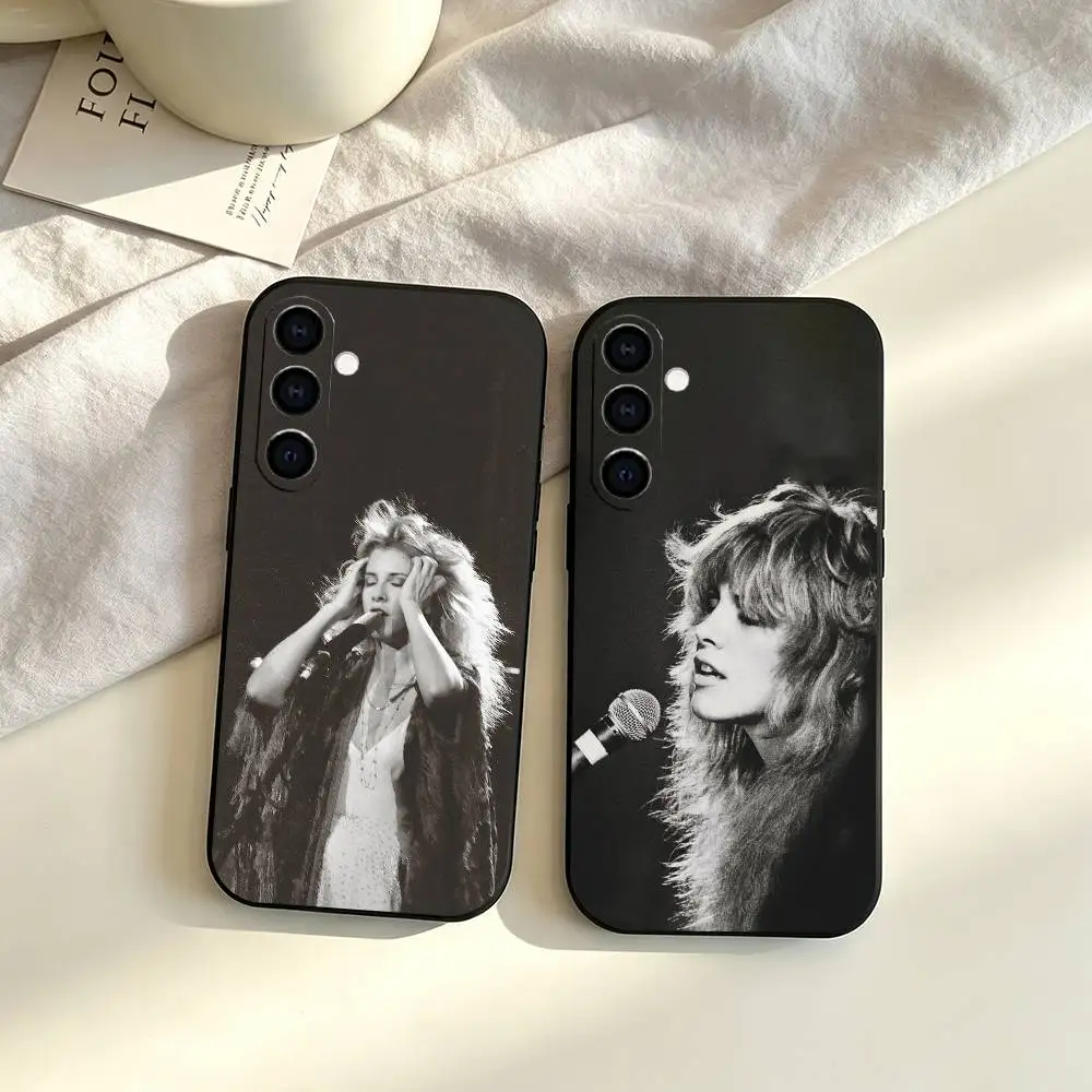 Stevie Nicks Fleetwood Mac  gift Phone Case Black Silicone Soft For Samsung Galaxy A73,A72,A71,A70,A53,A52,A51