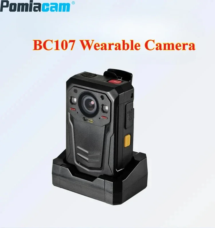 BC107 Body Camera with 4G Live Streaming GPS 1512P Resolution Night Vision Waterproof Design 13 Hour Battery  Wearable Camera