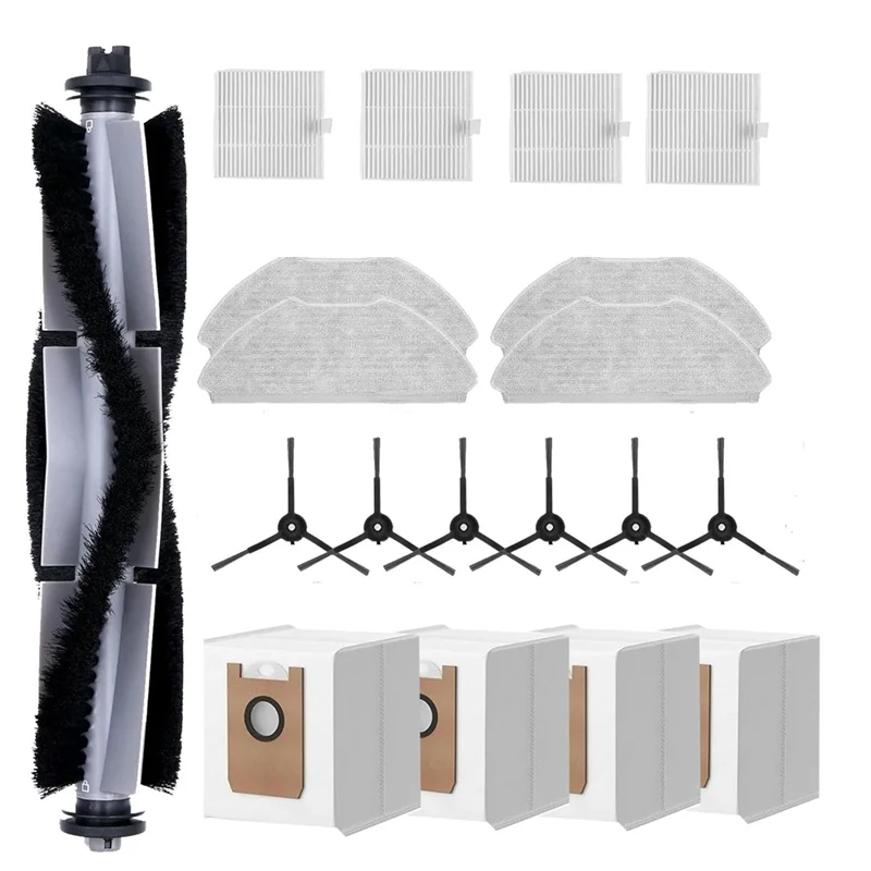 ABUS-Fit لـ AIRROBO T20 + روبوت فراغ أجزاء الملحقات فرشاة رئيسية فلتر Hepa كيس لجميع الغبار ممسحة منشفة