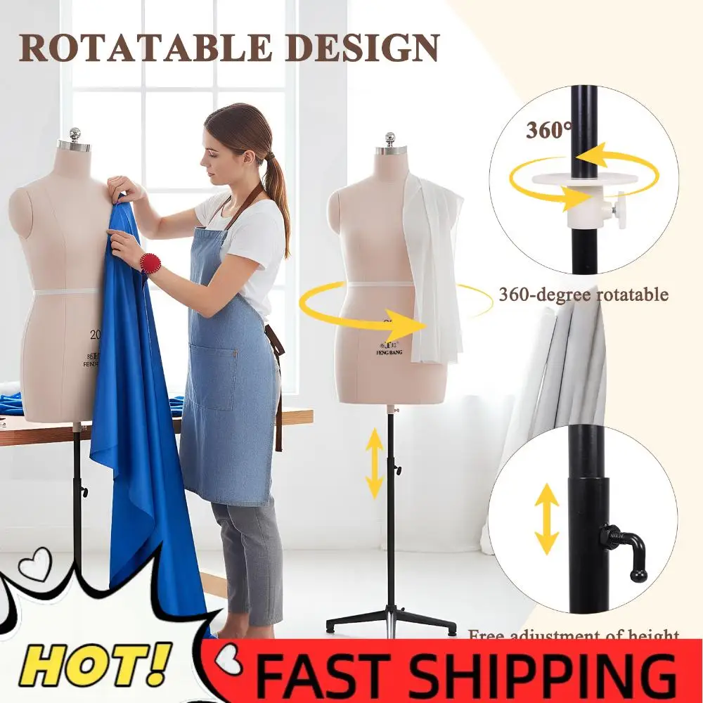 

Женский портновский манекен-торс из пенопласта, регулируемый по высоте, с металлической подставкой для демонстрации одежды в витрине магазина