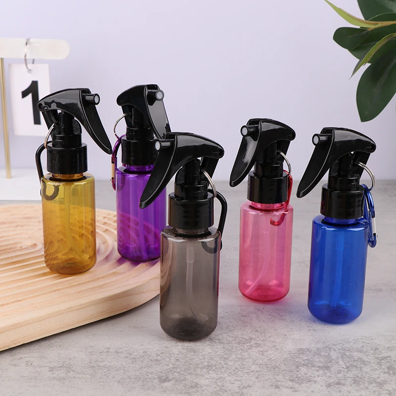 60ML Plastic Spray Bottle Trigger Spray With Hook Portable Refillable Container Makeup Moisture Atomizer Travel Accessories