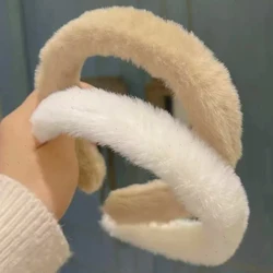 Korean Soft Fluffy Furry Headband Thick Plush Hair Hoop Women Warm Faux Fur Bezel Wide Head Hoop Hairbands DIY Hair Accessories