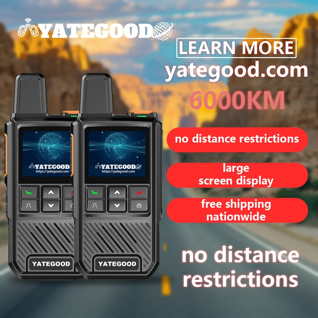 

YATEGOOD G1 Walkie Talkie Нет ограничения расстояния Домофон Длительный режим ожидания Портативный Больше 5000 км 4G 5G