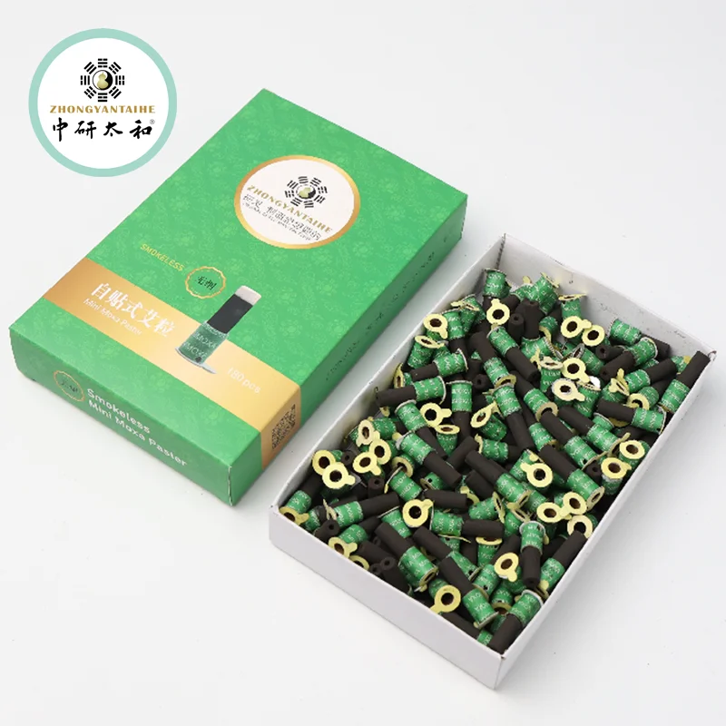 ZHONGYAN TAIHE 360 PC Mini Self-stick Moxa Chinese Moxibustion Therapy Smokeless Moxa Massager Heating Acupunture Point Meridian