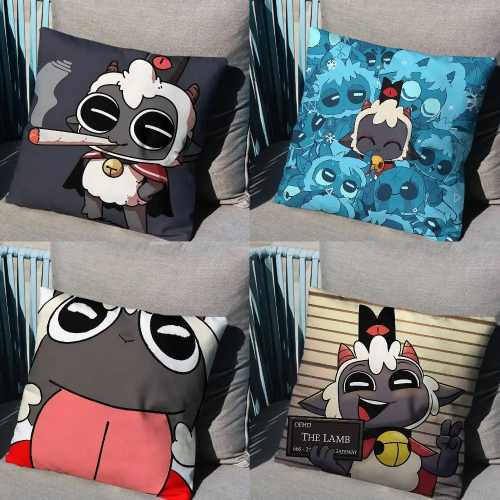 

GAME Woolhaven Cult of the Lamb Pillow Case Office Cushions Suitable For Sofa Car Bedroom Decorative Cushion Cover