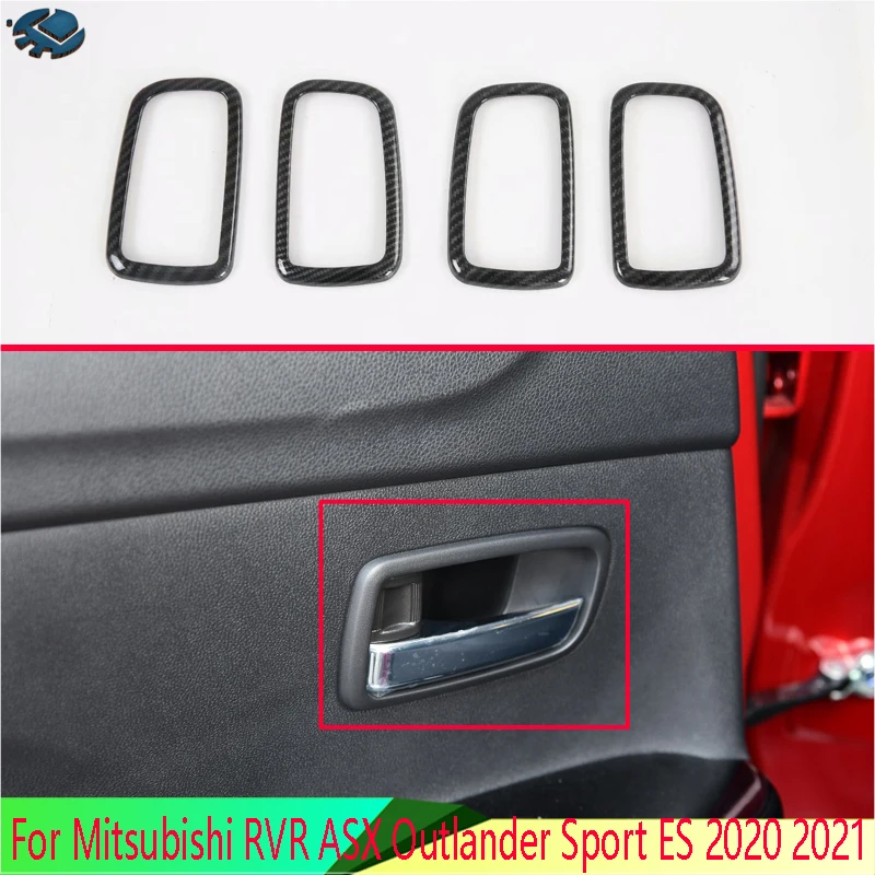 Image of Für Mitsubishi RVR ASX Outlander Sport ES 2020 2021 ABS Innentürgriffabdeckung Schalenverkleidung Einsatzrahmen Zierleiste