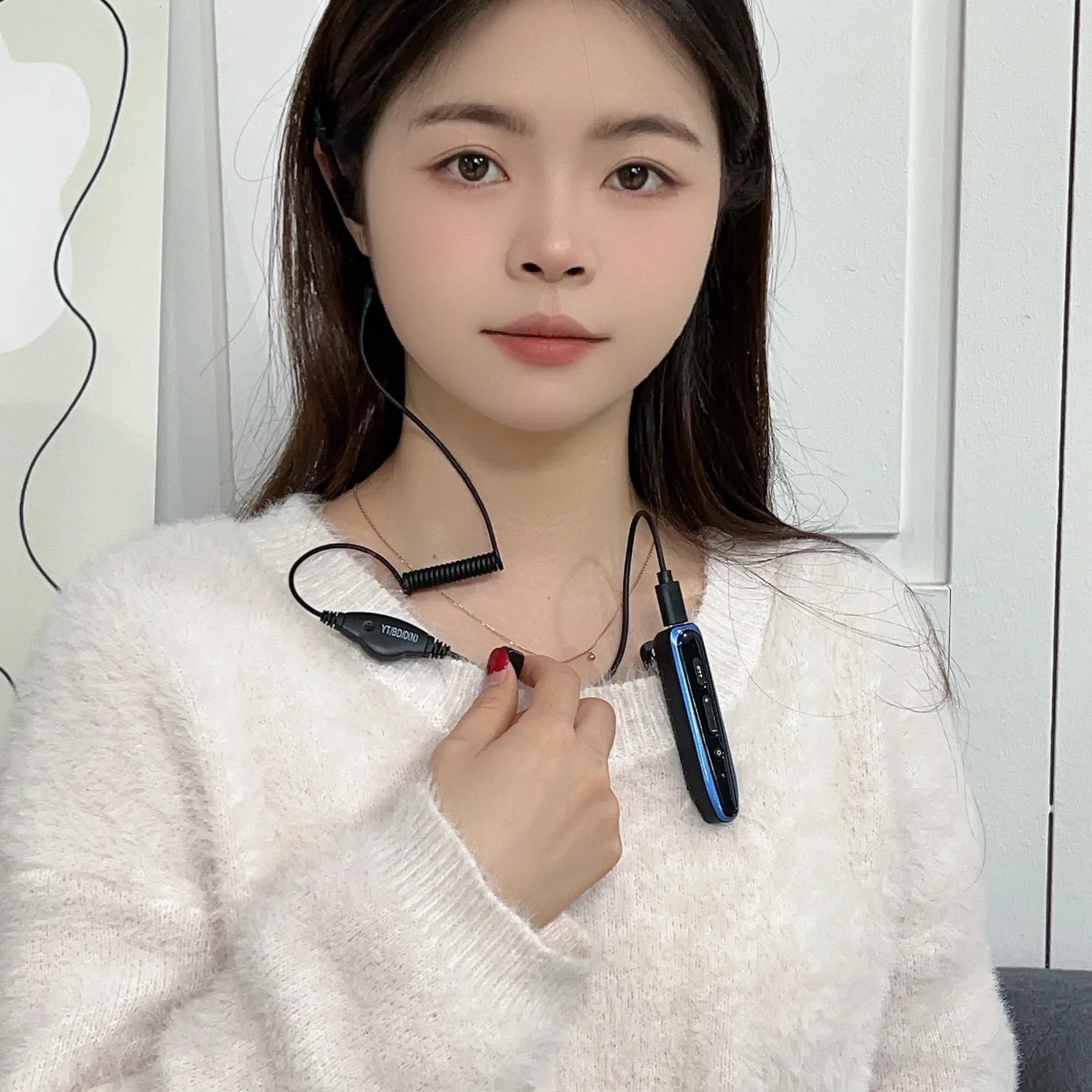 Mini walkietalkie voor restaurants, hotels, kapsalons, schoonheidssalons, obers met hoofdtelefoon walkietalkie 16 kanalen