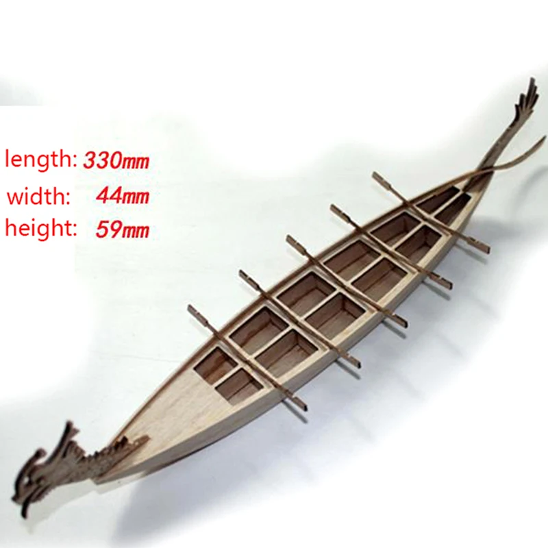 Barca del drago cinese Simulazione in legno modello di assemblaggio di navi antiche Kit velocità di remo