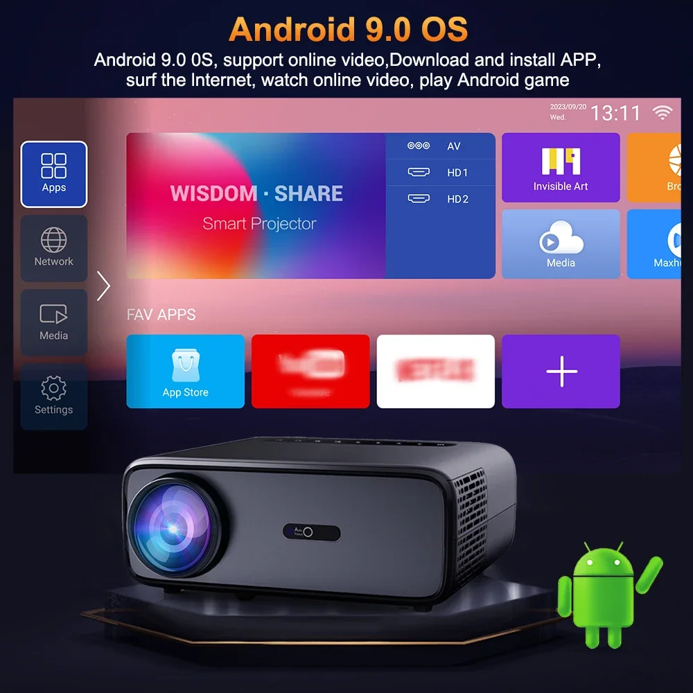 ThundeaL Full HD 1080P Projector Video 3D Proyector Big Screen TD97 Pro TD97Pro Projector Home Theater 4K Cinema Phone Beamer